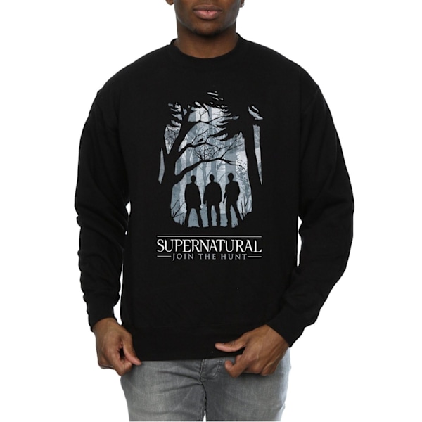 Supernatural Mens Group Outline Sweatshirt S Svart Black S