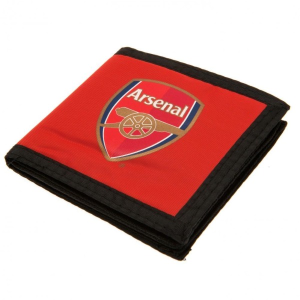 Arsenal FC Canvas Touch Fästplånbok 11 x 10cm Svart/Röd Black/Red 11 x 10cm
