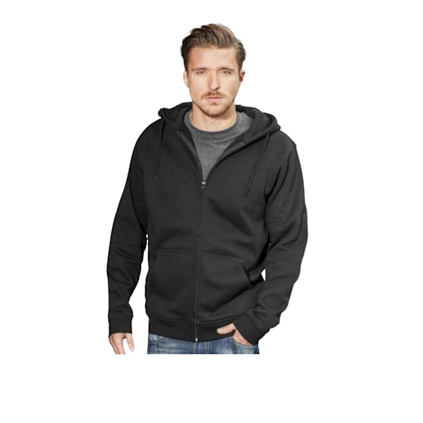 Bygg ditt varumärke Herr Full Zip Hoodie XS Svart Black XS