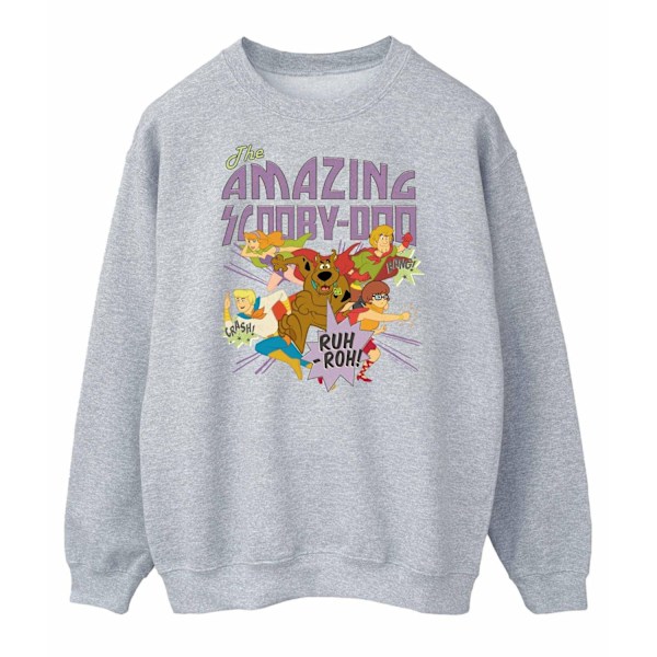 Scooby Doo Dam/Damer The Amazing Scooby Sweatshirt S Sports Sports Grey S