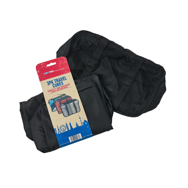 Hem & Living Resväska Packningskub (3-pack) One Size Svart Black One Size