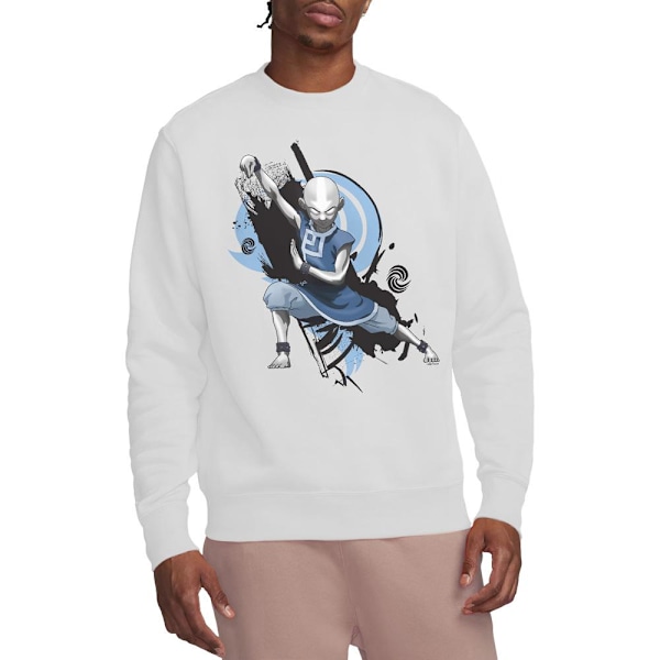 Avatar: The Last Airbender Unisex Vuxen Energybending Aang Tröja White S