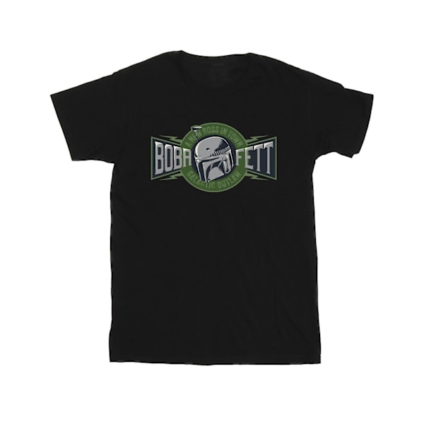Star Wars: The Book Of Boba Fett Mens New Outlaw Boss T-Shirt 3 Black 3XL