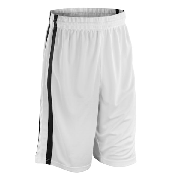 Spiro herr basketshorts 4XL vit/svart White/Black 4XL