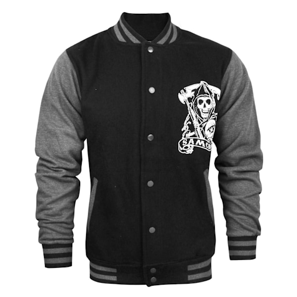 Sons Of Anarchy Officiell Herr Reaper Varsity Jacka S Grå/Svart Grey/Black S