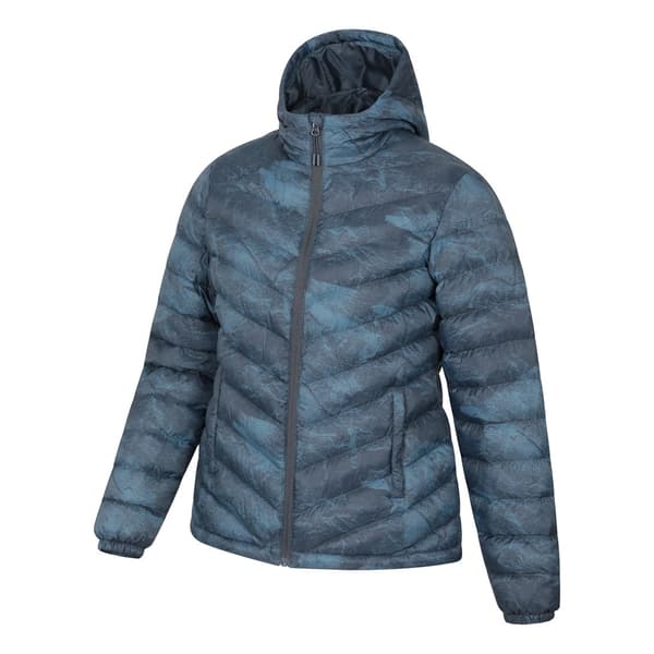 Mountain Warehouse Dam/Dam Säsonger Djurmönstrad Vadderad Jacka Dark Blue 14 UK