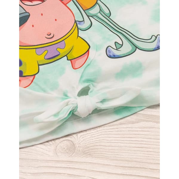 SpongeBob SquarePants Flickor Front Tie Top 9-10 År Vit/Blå White/Blue 9-10 Years