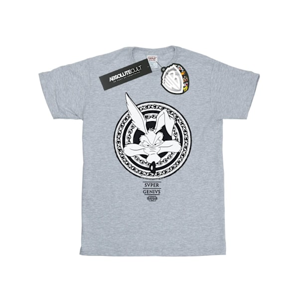Looney Tunes Dam/Damer Wile E Coyote Super Genius Bomull Boyfriend T-Shirt S Sports Grey Sports Grey S