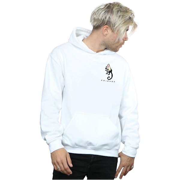 Friends Herr Marcel Brösttryck Hoodie M Vit White M