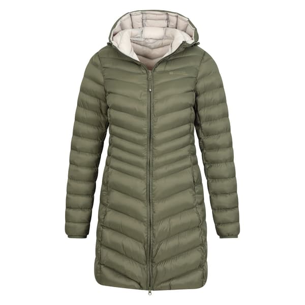 Mountain Warehouse Dam/Damer Florence Lång Vadderad Jacka 16 Khaki 16 UK