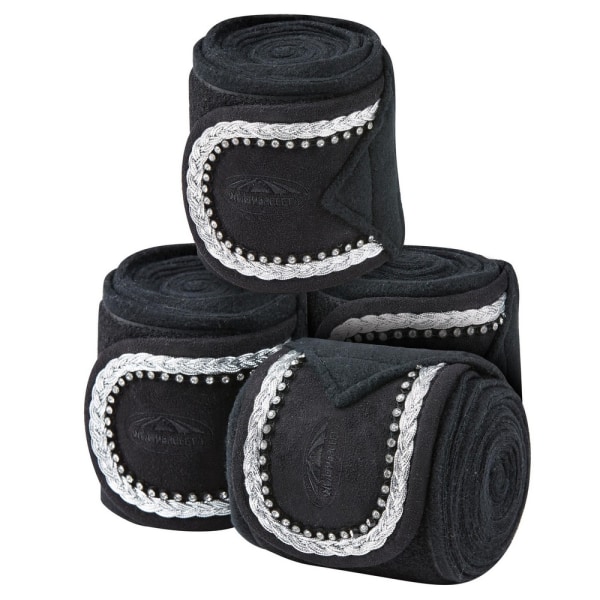 Weatherbeeta Fleece Bling-bandage för hästar (set med 4) En storlek Black One size