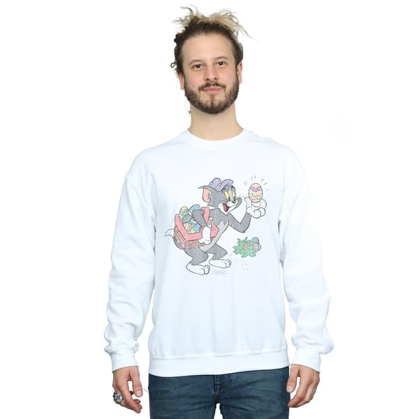 Tom And Jerry Herr Äggjakt Sweatshirt S Vit White S