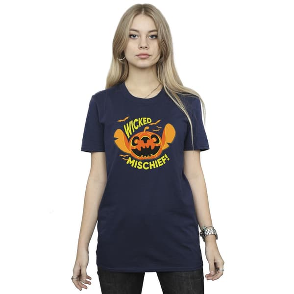 Disney Dam Lilo Och Stitch Wicked Mischief Bomull Navy Blue M