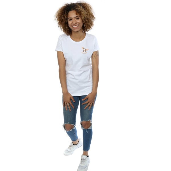 Gremlins Dam/Kvinnor Gizmo Bröst Bomull T-shirt S Vit White S
