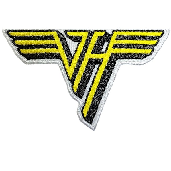 Van Halen Vävd Textlogotyp Stryk-på-lapp En Storlek Vit/Gul/Svart White/Yellow/Black One Size