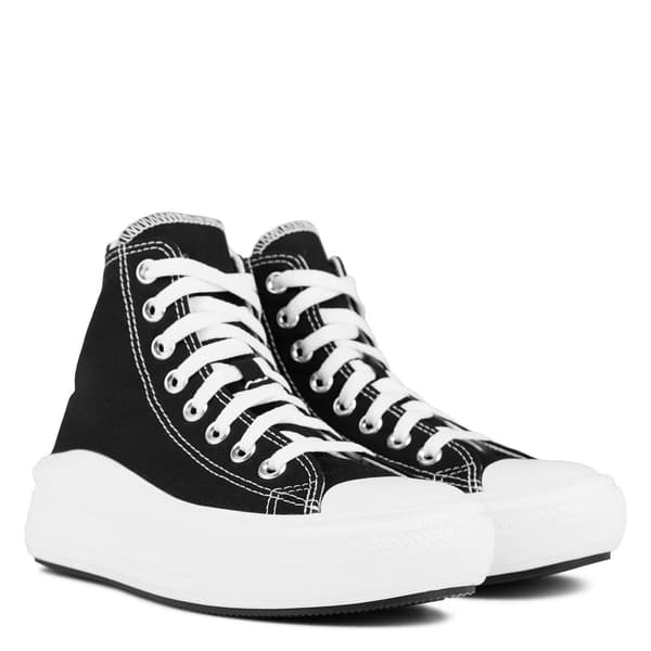 Converse Dam/Dam Chuck Taylor Canvas Platform High Top Träningsskor Black/White 6 UK