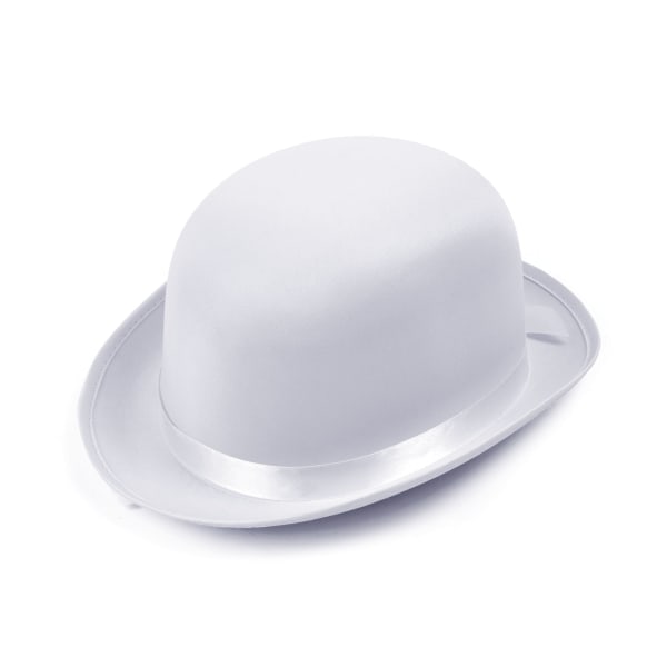 Bristol Novelty Unisex Vuxna Vit Bowler Hat One Size Vit White One Size