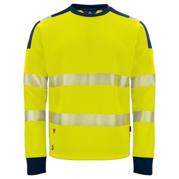 Projob Herr Hi-Vis Sweatshirt L Gul/Navy Yellow/Navy L