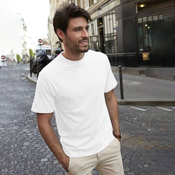 Tee Jays herr T-shirt med kort ärm 3XL vit White 3XL