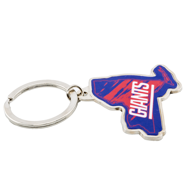 New York Giants State Shaped Keyring One Size Blue/Red Blue/Red One Size
