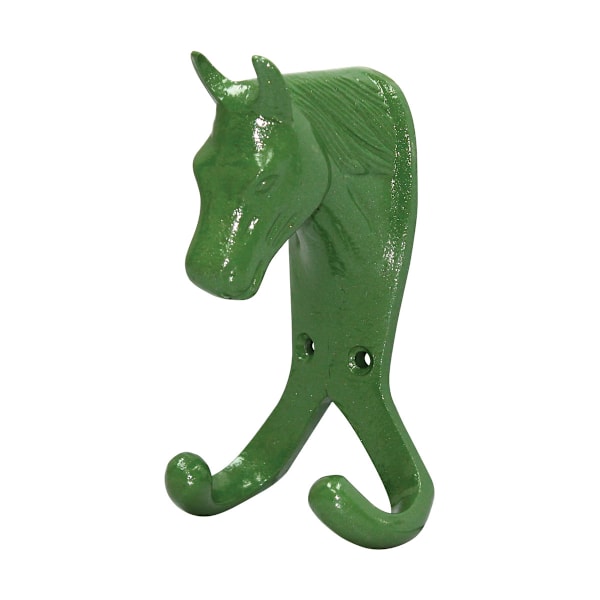 Perry Equestrian Häst Huvud Dubbel Stall/Väggkrok En Storlek Grön Green One Size