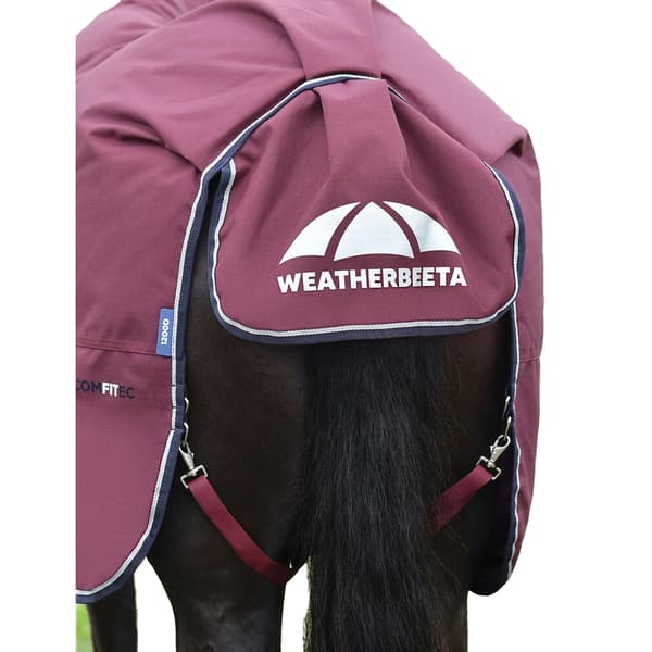 Weatherbeeta Comfitec Essential Standard-Neck Hästtäcke Burgundy/Navy 7´ 3