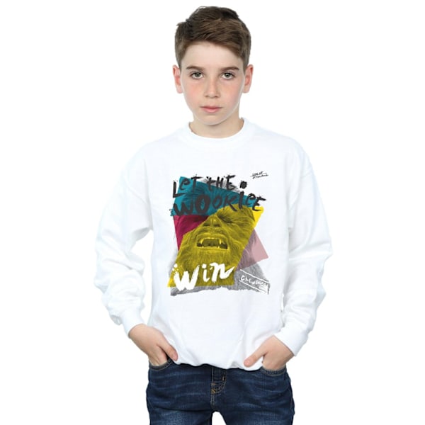 Star Wars Boys Let The Wookiee Win Sweatshirt 7-8 år Vit White 7-8 Years
