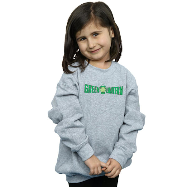 DC Comics Girls Green Lantern Text Logo Sweatshirt 7-8 år Sp Sports Grey 7-8 Years