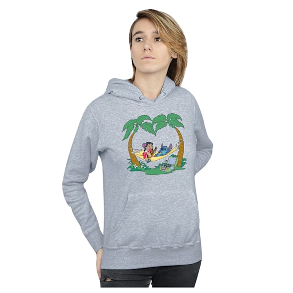Disney Dam/Kvinnor Lilo Och Stitch Spela Lite Musik Hoodie XL Sports Grey XL