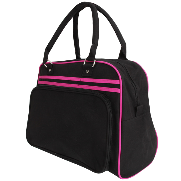 Bagbase Retro Bowling Bag (23 liter) One Size Svart/Fuchia Black/Fuchia One Size
