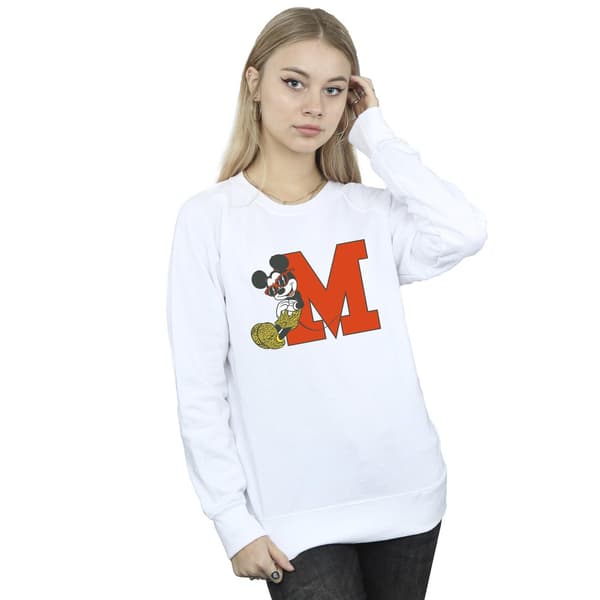 Disney Dam/Kvinnor Mickey Mouse Leopard Byxor Sweatshirt X White XXL