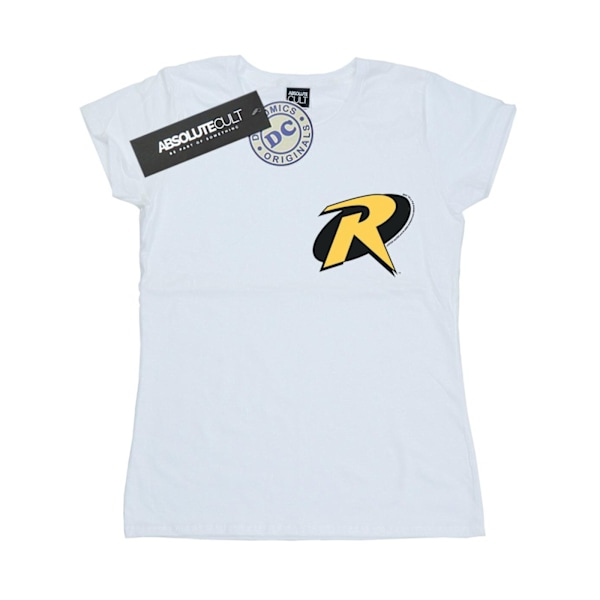 DC Comics Dam/Kvinnor Batman Robin Logo Bomull T-shirt L Vit White L