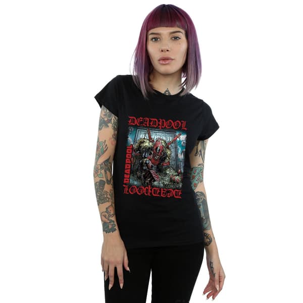 Marvel Dam/Dam Deadpool Here Lies Deadpool T-shirt i bomull Black S
