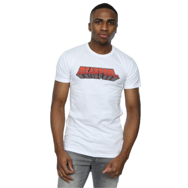 Marvel Deadpool Text Logo T-shirt XL Vit White XL