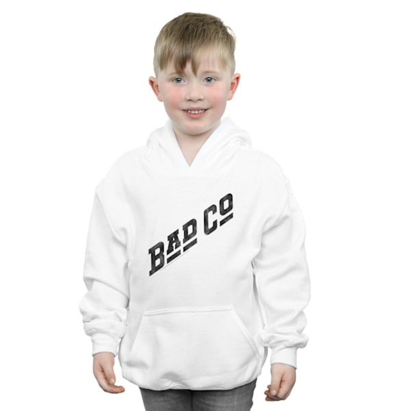 Bad Company Boys Distressed Logo Hoodie 9-11 år Vit White 9-11 Years