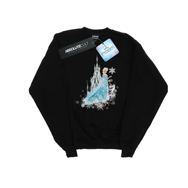 Disney Dam/Kvinnor Frozen Elsa Och Olaf Vinter Magi Sweatshirt Black XL