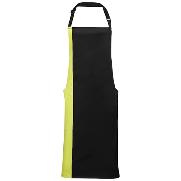Premier Contrast Bibbed Full Apron One Size Svart/Lime Black/Lime One Size