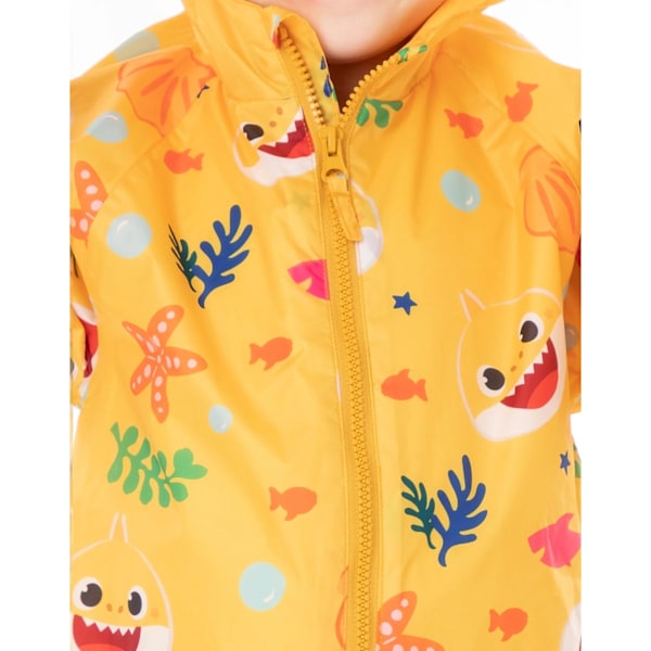 Baby Shark Barnkläder/Barn 3D Tänder Pölsskydd 5-6 År Gul Yellow 5-6 Years