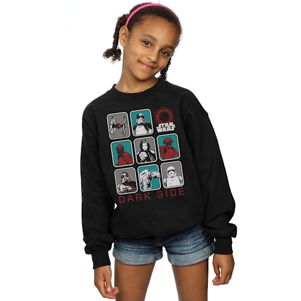 Star Wars Girls The Last Jedi Dark Side Multi Character Sweatsh Black 9-11 Years