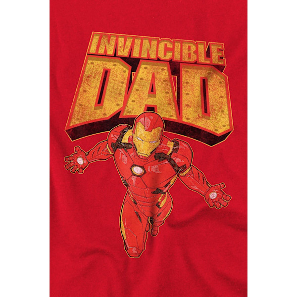 Iron Man Herr Invincible Pappa Flygande Fars Dag T-Shirt XL Röd Red XL