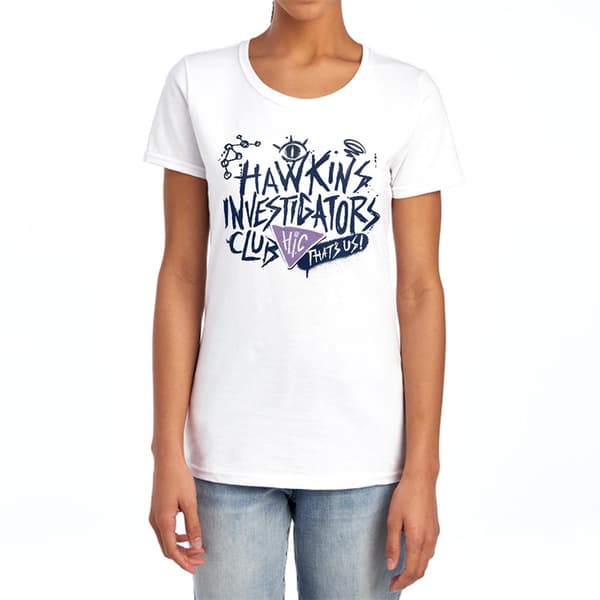 Stranger Things: Tales from ´85 Dam/Dam Hic Scribble Topp White XL