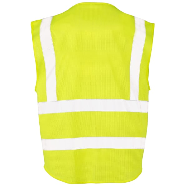 SAFE-GUARD by Result Unisex Adult Executive Mesh Safety Hi-Vis Fluorescent Yellow S