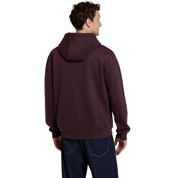 Animal Nick Organic Heavyweight Hoodie L Burgunder för Herr Burgundy L