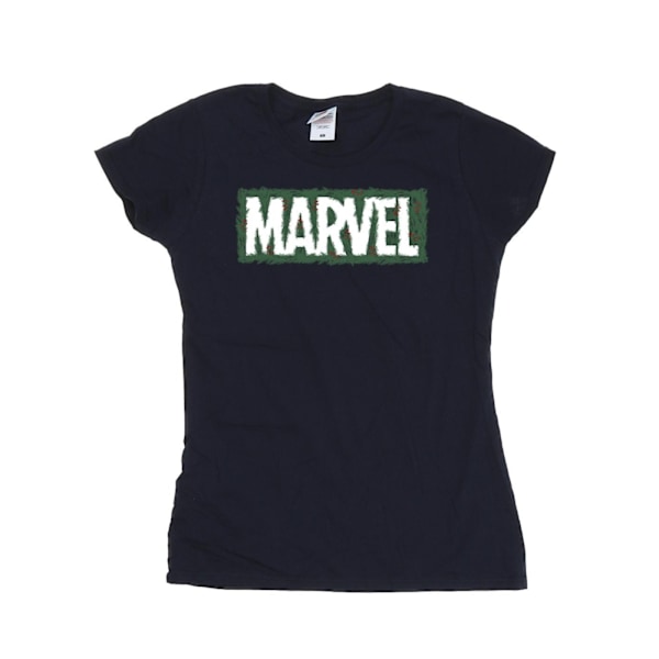 Marvel Dam/Kvinnor Holly Logo Bomull T-shirt S Marinblå Navy Blue S