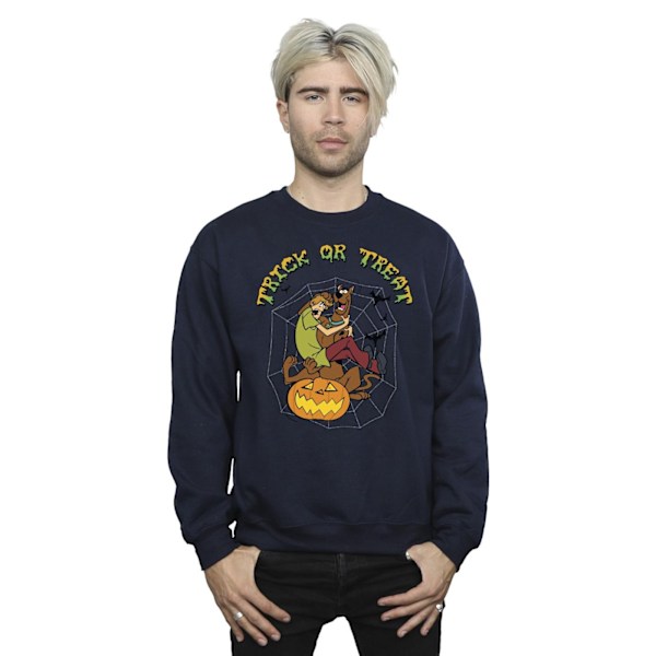 Scooby Doo Trick Or Treat Sweatshirt för Herr M Marinblå Navy Blue M