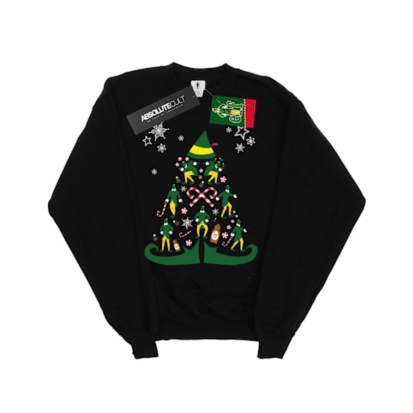 Elf Girls Julgran Sweatshirt 9-11 År Svart Black 9-11 Years