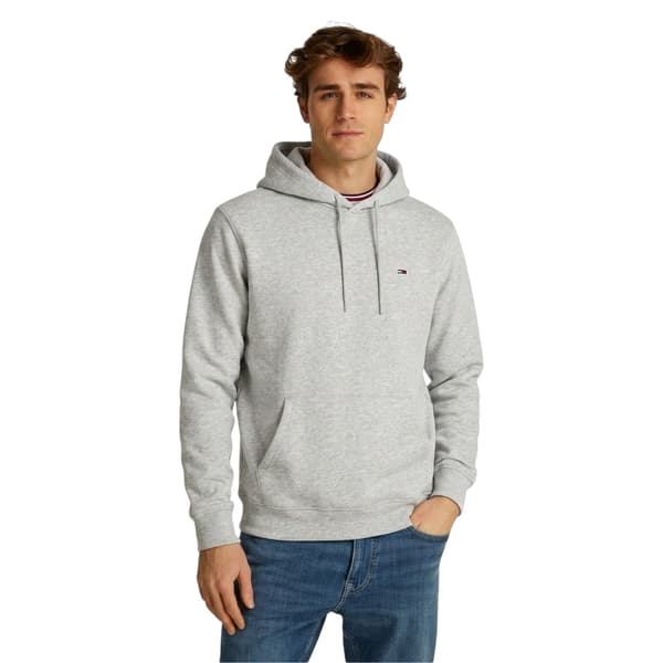 Tommy Jeans Herr Regular Hoodie L Silvergrå Silver Grey L
