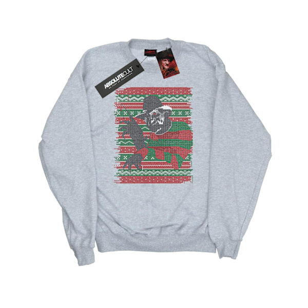 A Nightmare On Elm Street Herr Jul Fair Isle Sweatshirt L Sports Grey L