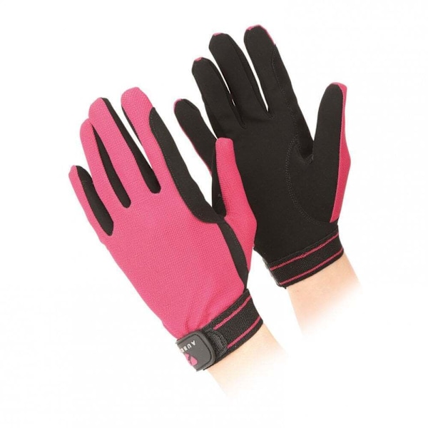 Aubrion Unisex Adult Mesh Riding Gloves M Raspberry Raspberry M