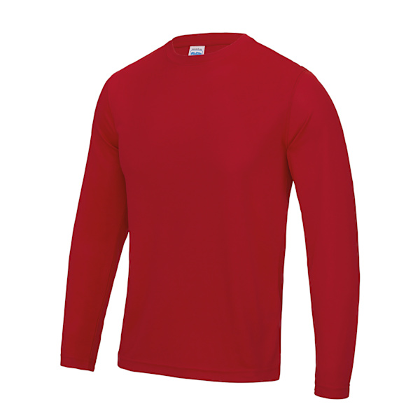 AWDis Just Cool Herr Långärmad Cool Sports Performance Plain Fire Red M